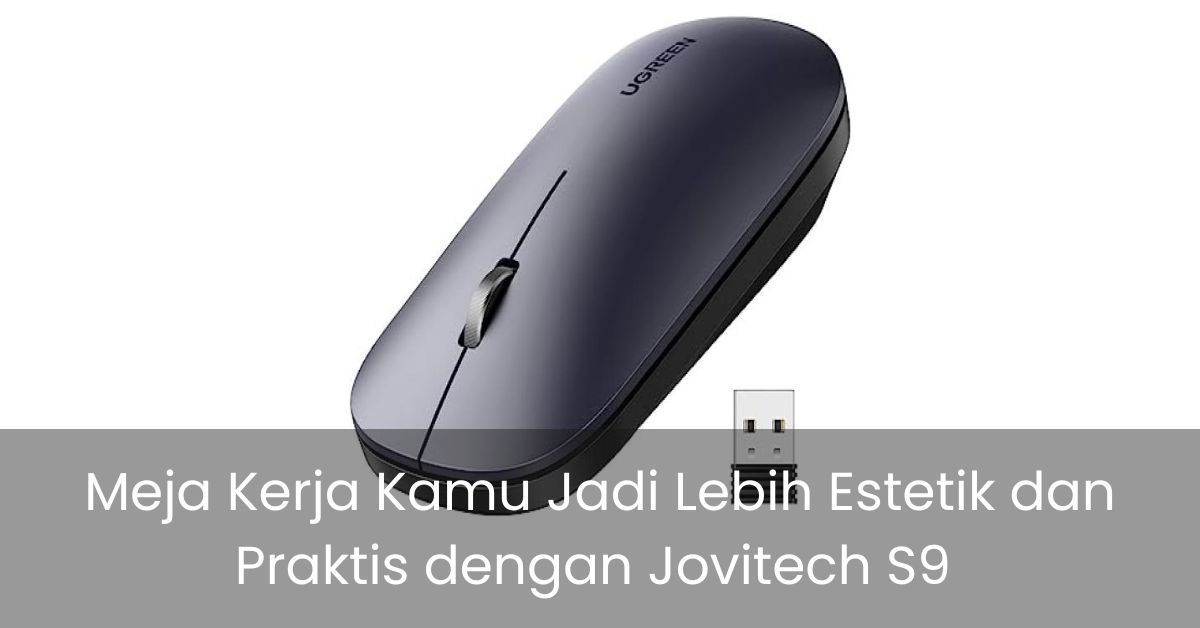 Mouse Ugreen MU001 dengan bentuk slim warna hitam